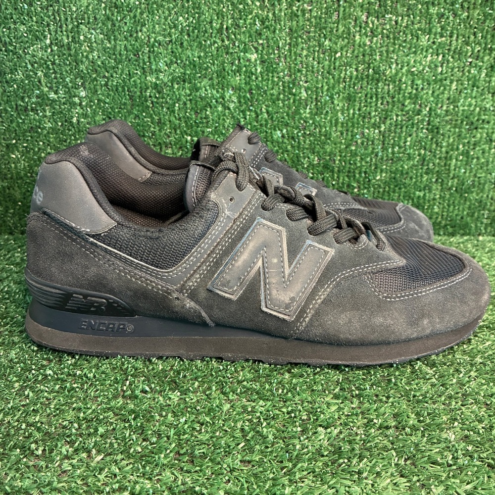 New Balance 574 Core Suede Mesh Classic Lifestyle Sneaker Black Men 9 Women 10.5